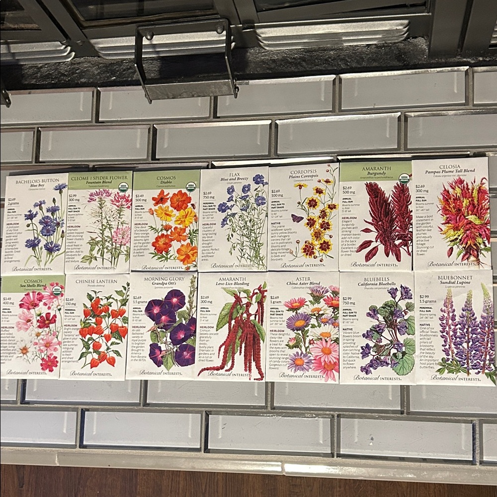 Assorted Flower Seed Packets